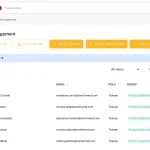 Academy Smart LMS user management with CSV import, bulk course and learning path assignment, role and group filters